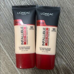 2X L'Oreal Infallible Pro-Matte Foundation - 101 classic ivory ( Firm Price )
